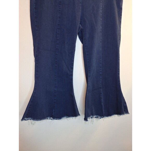 JUDY BLUE Super Flare Fit Denim Capri Jeans Plus Sz 14W Festival Bohemian Hippie - Picture 4 of 9